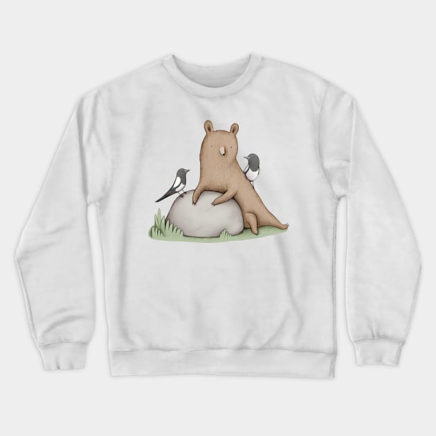 Bear & Birds Crewneck Sweatshirt by Sophie Corrigan